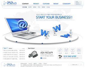 科技產(chǎn)品韓國(guó)網(wǎng)頁(yè)模板 白色系列 網(wǎng)頁(yè)模板