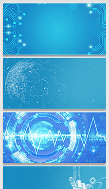 藍色電子科技背景專題模板-藍色電子科技背景圖片下載